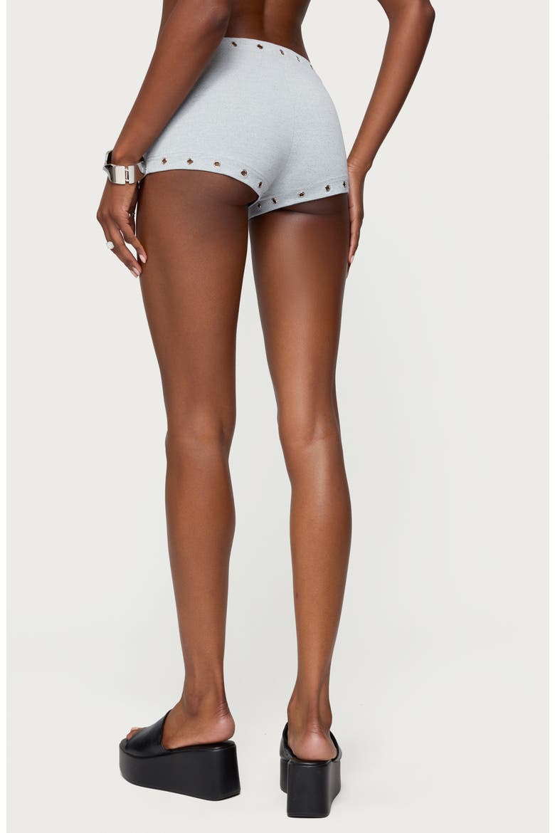 Neriah Grommet Trim Micro Shorts, Alternate, color, GRAY-MELANGE