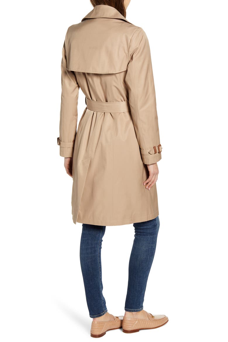 Double Breasted Trench Coat, Alternate, color, SAND