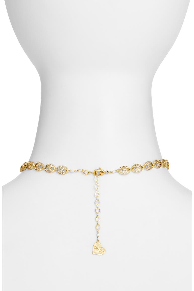 Sparkle Mariner Chain Choker, Alternate, color, GOLD
