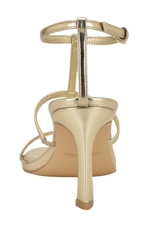 Calvin Klein Pelara Ankle Strap Sandal In Gold