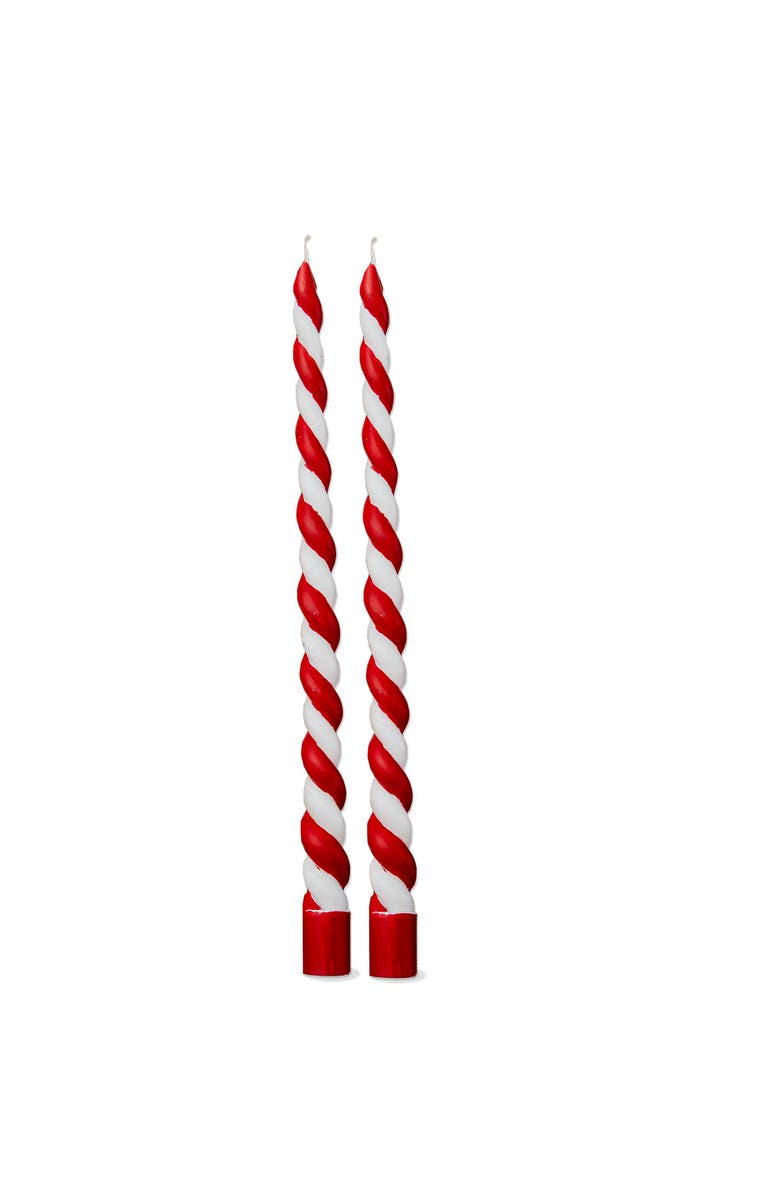tag Christmas Twist Taper Candles Red Multi Flame Holiday Decor, Main, color, Red