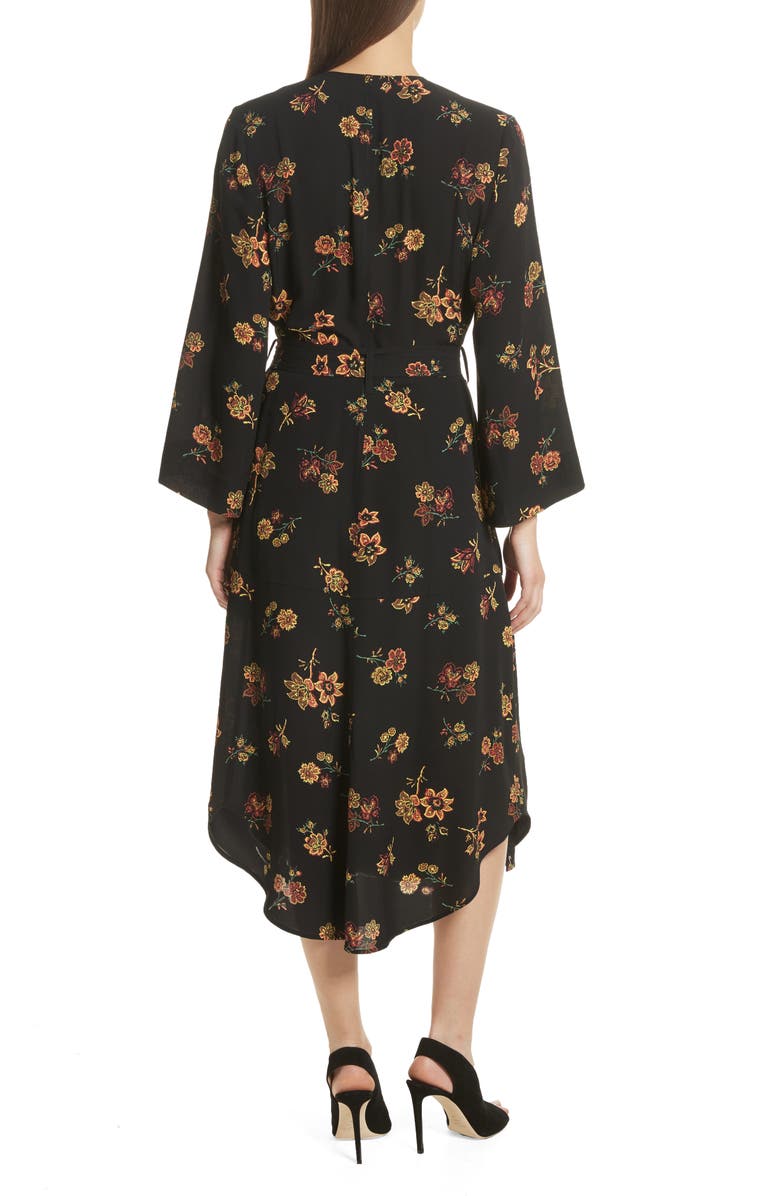 A.L.C. Wilma Silk Wrap Dress, Alternate, color, 