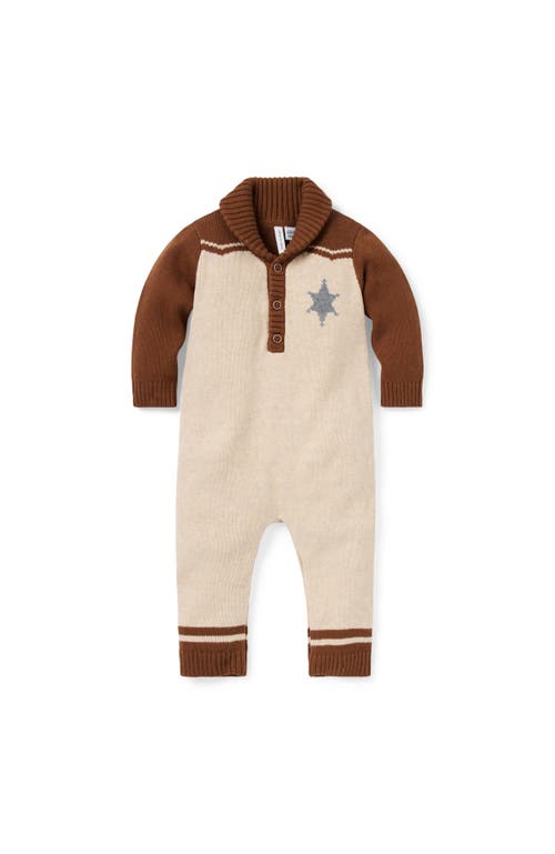 Janie And Jack Baby Western Sweater One-piece In Brown