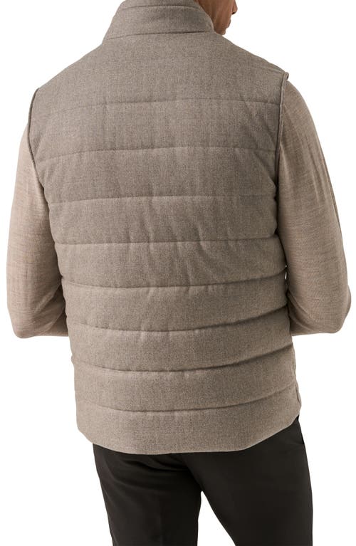 Eton Quilted Wool Vest In Neutral