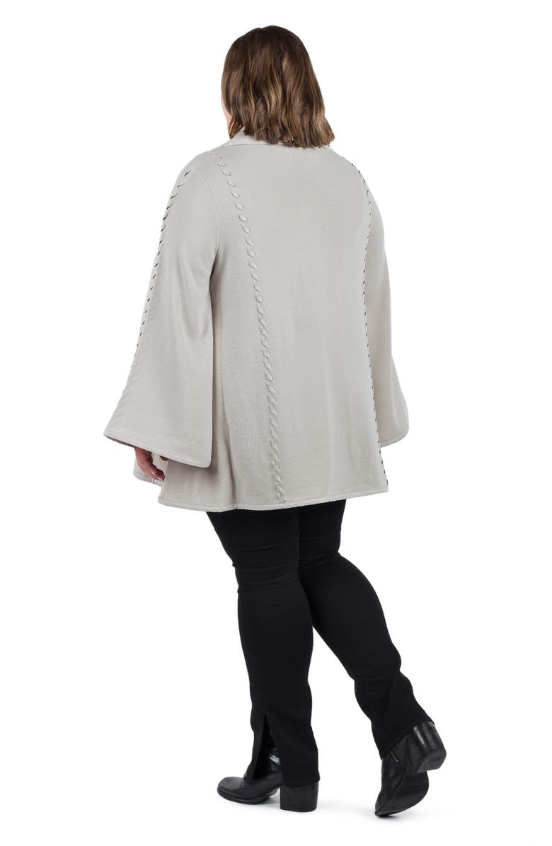 Patricia Nash Faux Leather Stitch Cape, Alternate, color, Stone