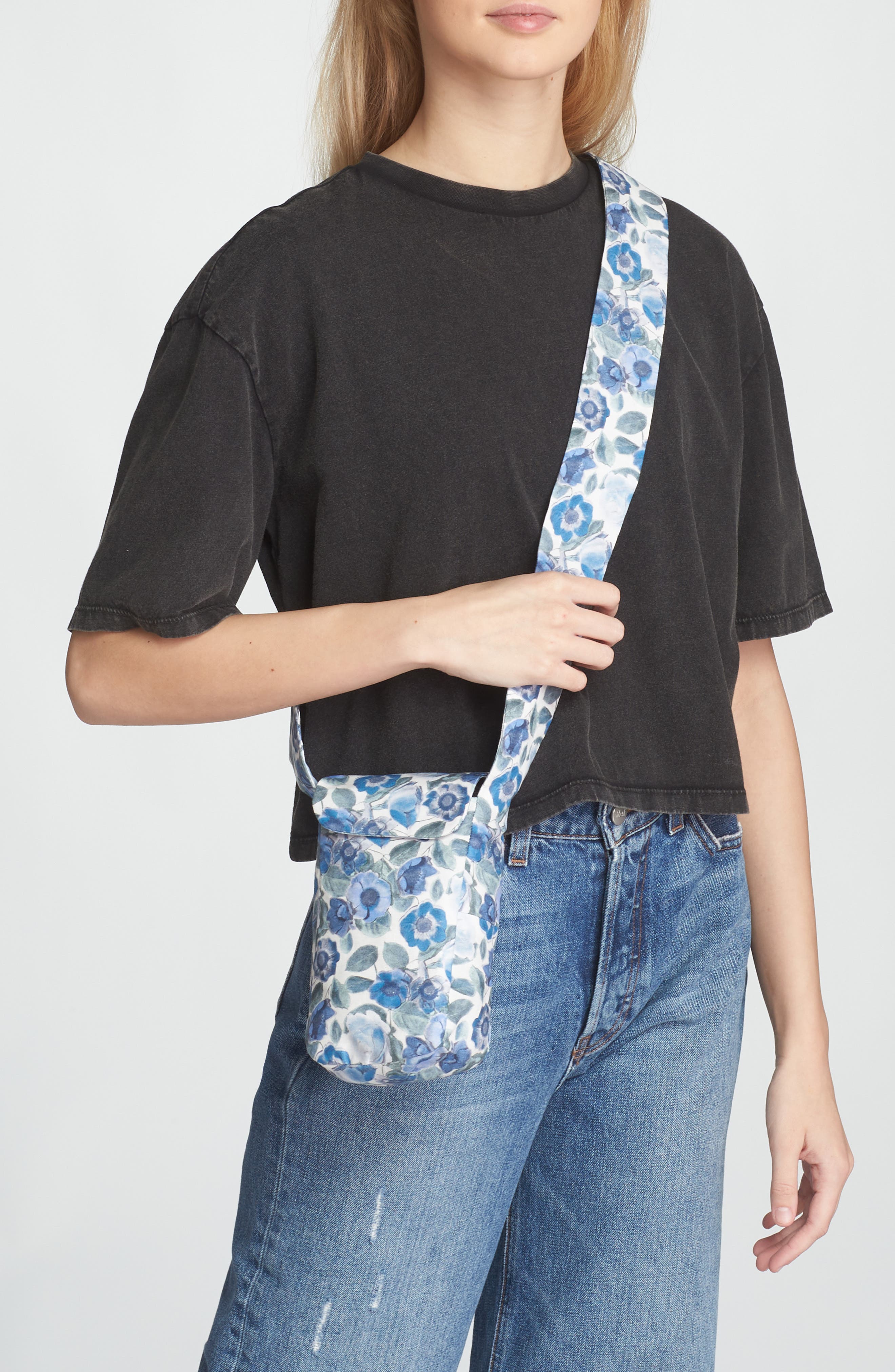COMING OF AGE x Liberty London Heidi Rose Print iPhone Crossbody Bag, Alternate, color, 