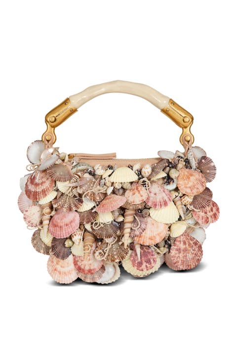 Ebene Mini bag with embroidered shells