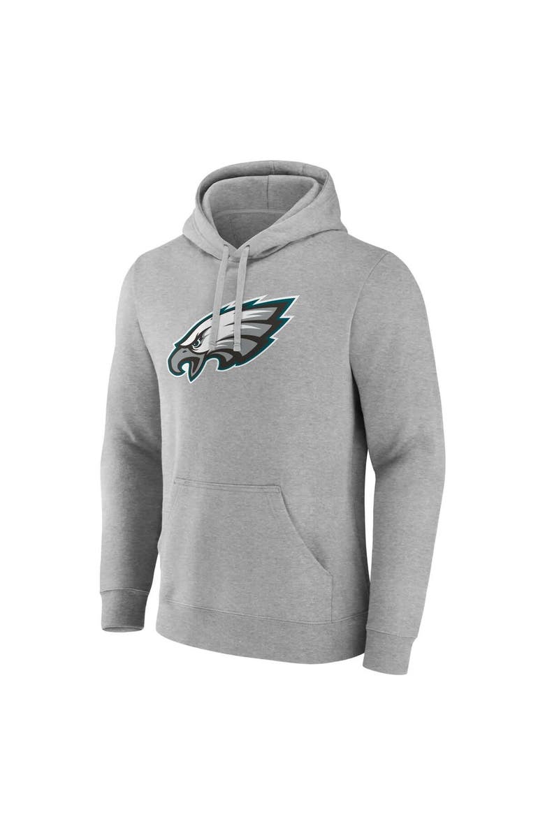 FANATICS Men's Fanatics Heather Gray Philadelphia Eagles Deliver Fleece Pullover Hoodie, Alternate, color, 