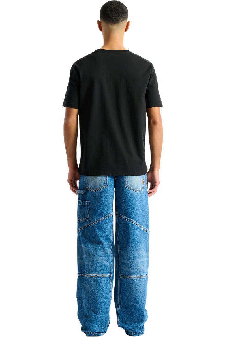 Embroidered Balmain Insect T-shirt, Alternate, color, black