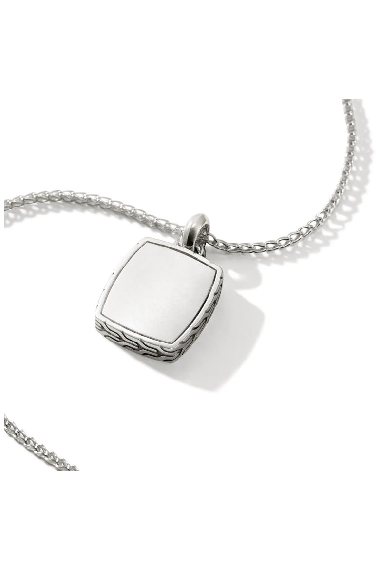 Tag Pendant Necklace, Sterling Silver, 1.7mm, Alternate, color, SILVER