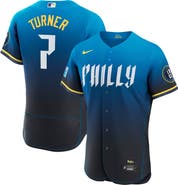 Nike Men's Nike Navy Trea Turner Philadelphia Phillies City Connect Authentic Sponsor Patch Jersey