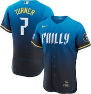 Nike Men's Nike Navy Trea Turner Philadelphia Phillies City Connect Authentic Sponsor Patch Jersey
