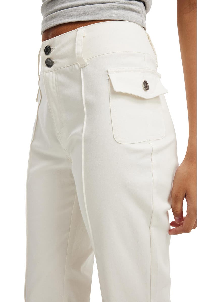 Cotton On Women's Tully Bootleg Cargo Pant, Alternate, color, Gardenia