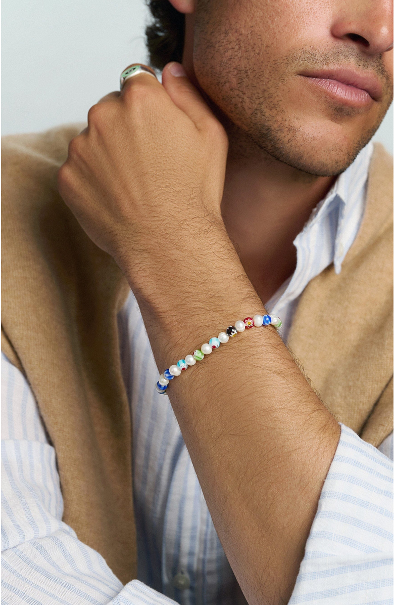 Nialaya Pearl Wristband, Alternate, color, Multicolor