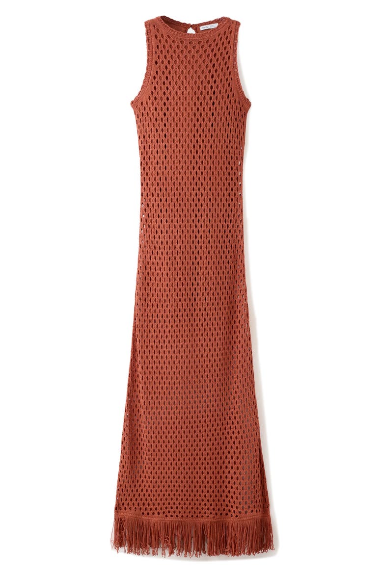 Kids' Crochet Fringe Dress, Main, color, ORANGE