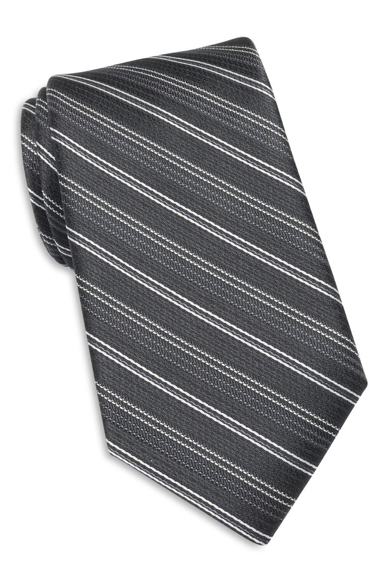 Murphy Stripe Tie, Main, color, BLACK