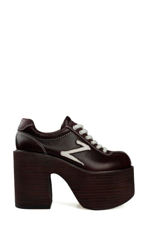 Zigi Shelby Lace-up Platform Shoe In Brown