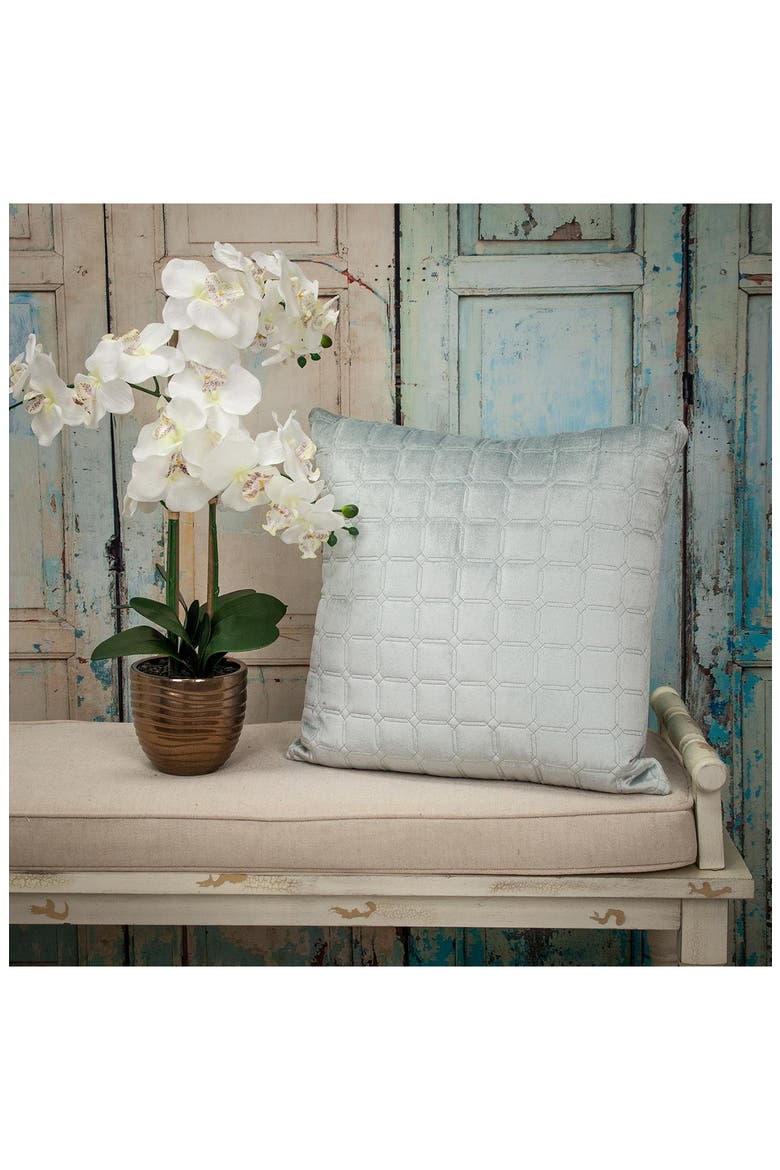 Marrisa Quilted Throw Pillow, Alternate, color, GRAY