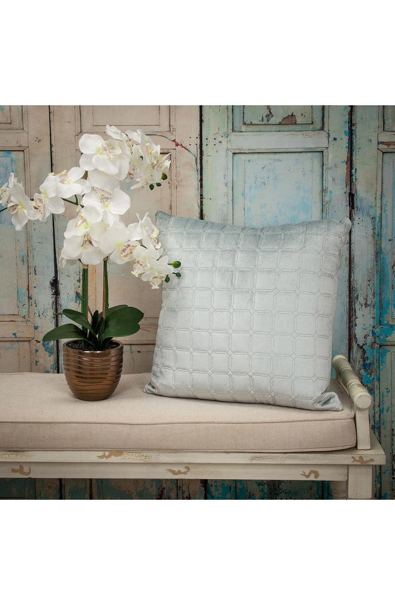 PARKLAND COLLECTION Marrisa Quilted Throw Pillow, Alternate, color, Gray