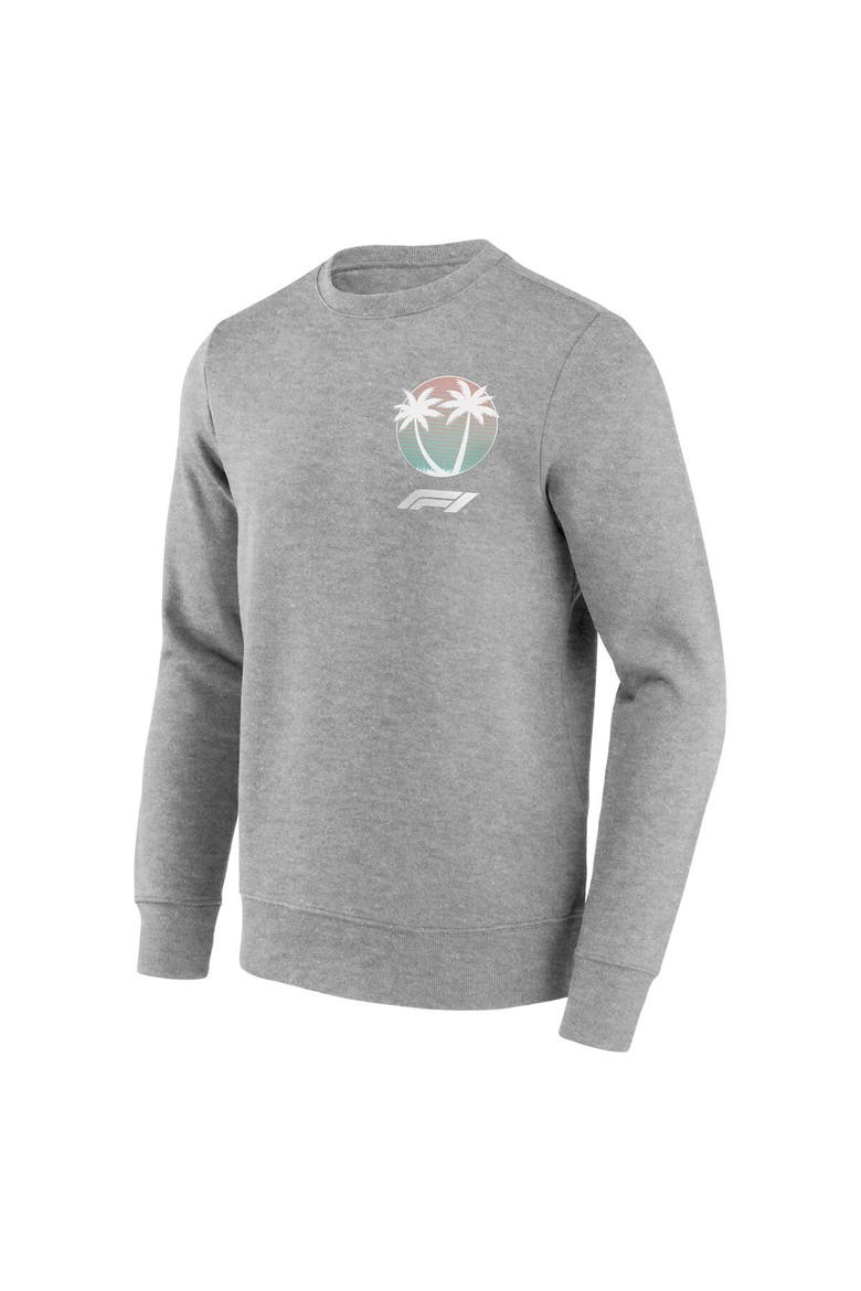 Men's Fanatics Branded Gray Formula 1 Stacked Beach Club Pullover Sweatshirt, Alternate, color, Gray