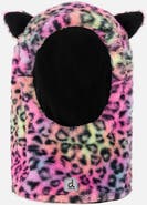 Deux par Deux Oversized Leopard Polar Fleece Ski Helmet Balaclava
