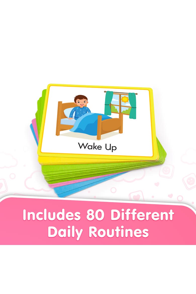 80 Visual Schedule Communication Cards, Alternate, color, Multicolored