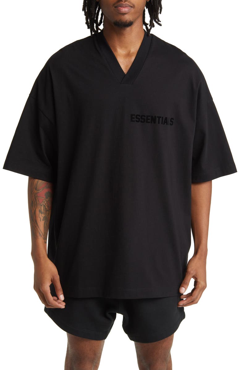Fear of God Essentials Oversize V-Neck T-Shirt, Main, color, 