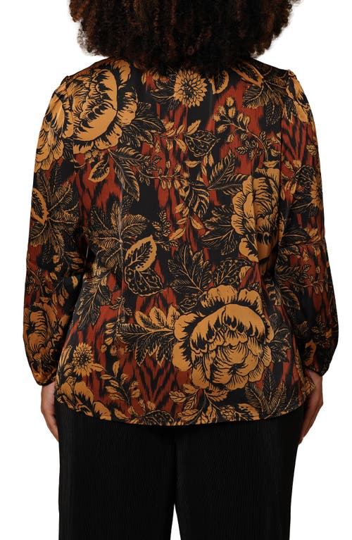 Cyrus Tie Front Top In Brown