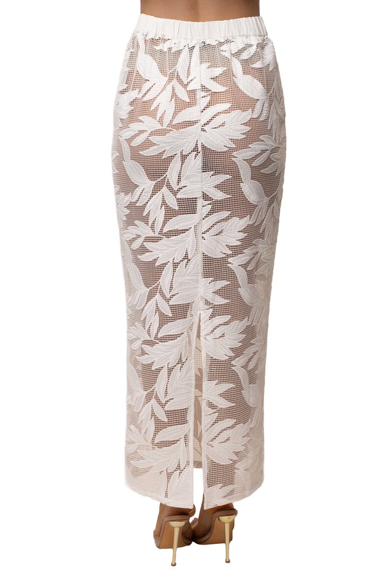 Bali Nights Embroidered  Skirt, Alternate, color, White
