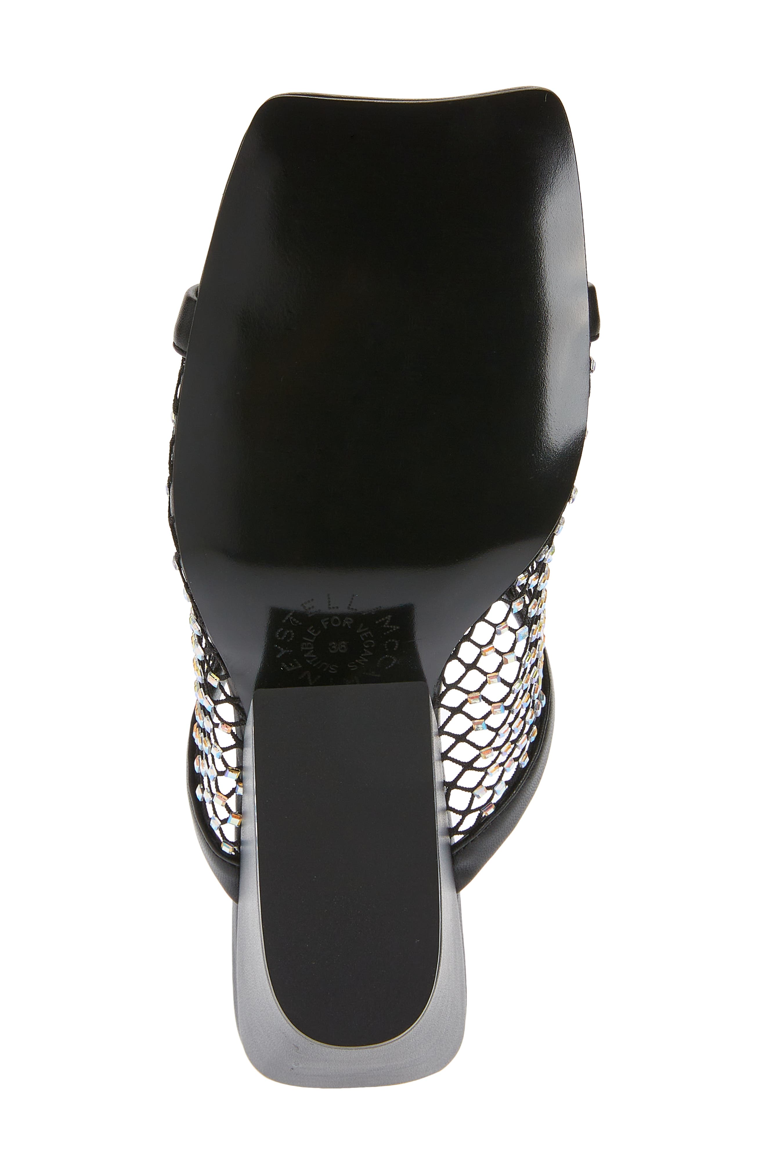 Stella McCartney Crystal Mesh Slide Sandal, Alternate, color, 