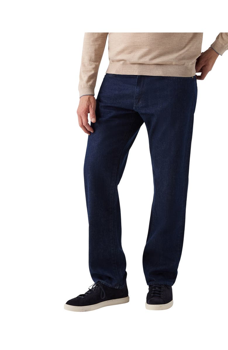 Robert Talbott Austin Selvedge 5-Pocket Pant, Main, color, Indigo Rinse