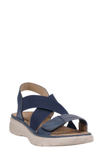 Gc Shoes Ariel Comfort Slingback Sandal In Navy