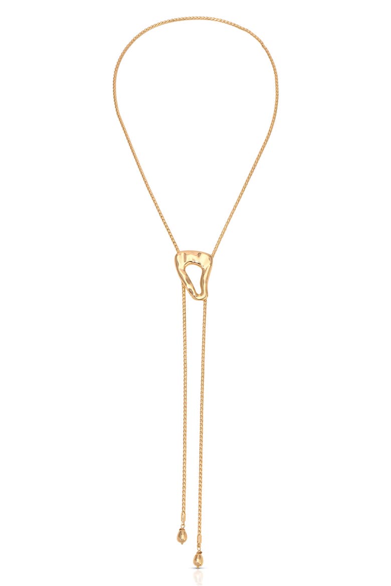 Molten Muse Bolo Necklace, Main, color, GOLD