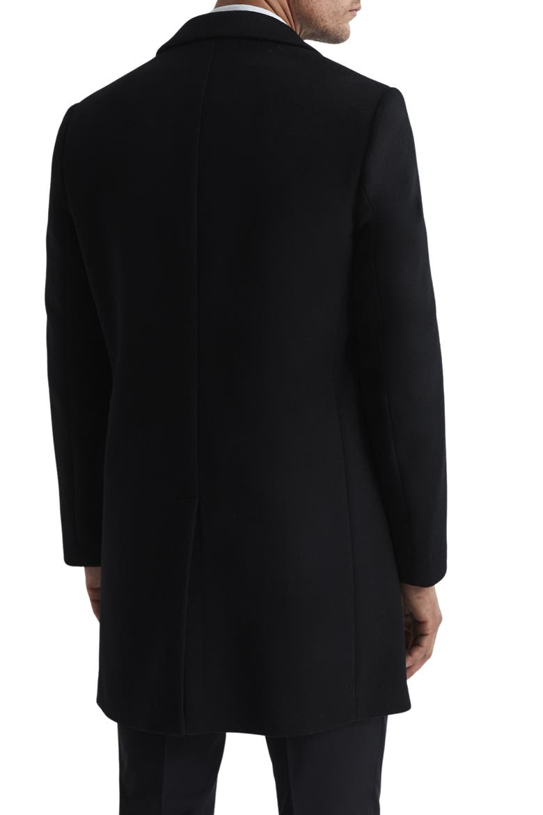 Gable Wool Blend Overcoat, Alternate, color, BLACK