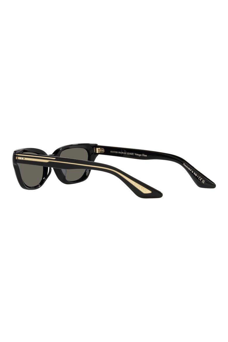 x KHAITE 1983C 52mm Irregular Sunglasses, Alternate, color, BLACK