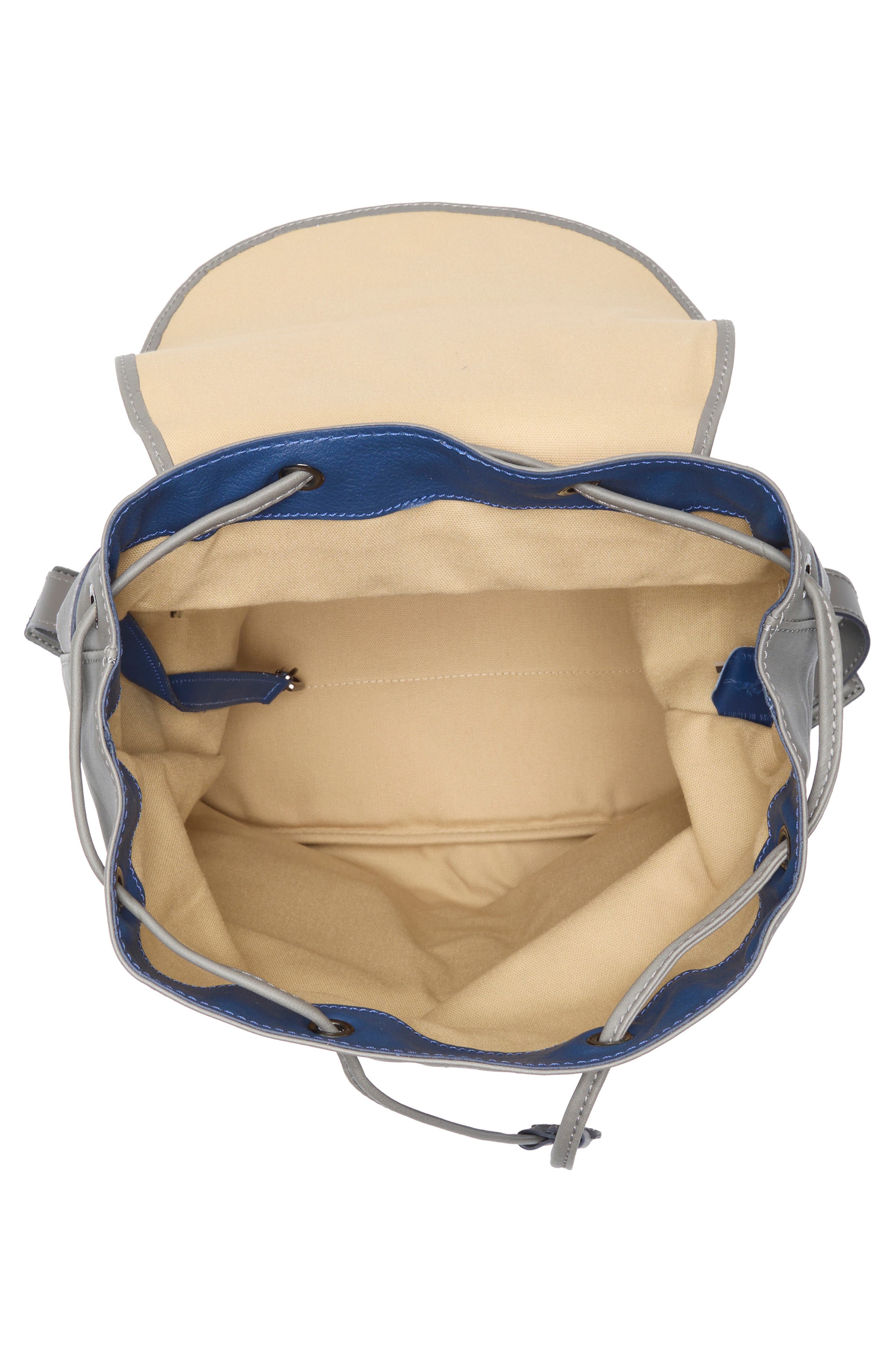 Longchamp LC3D Medium Leather Backpack, Alternate, color, Grey/Blue