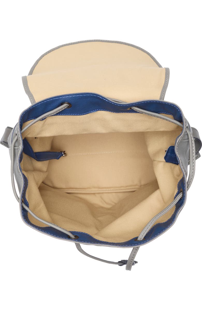 Longchamp LC3D Medium Leather Backpack, Alternate, color, Grey/Blue
