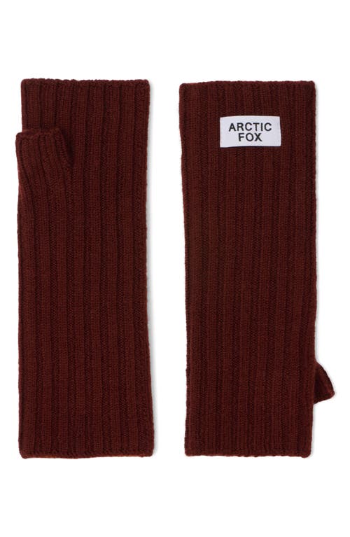 Arctic Fox & Co. Arctic Fox & Co The Merino Wool Fingerless Gloves In Burgundy