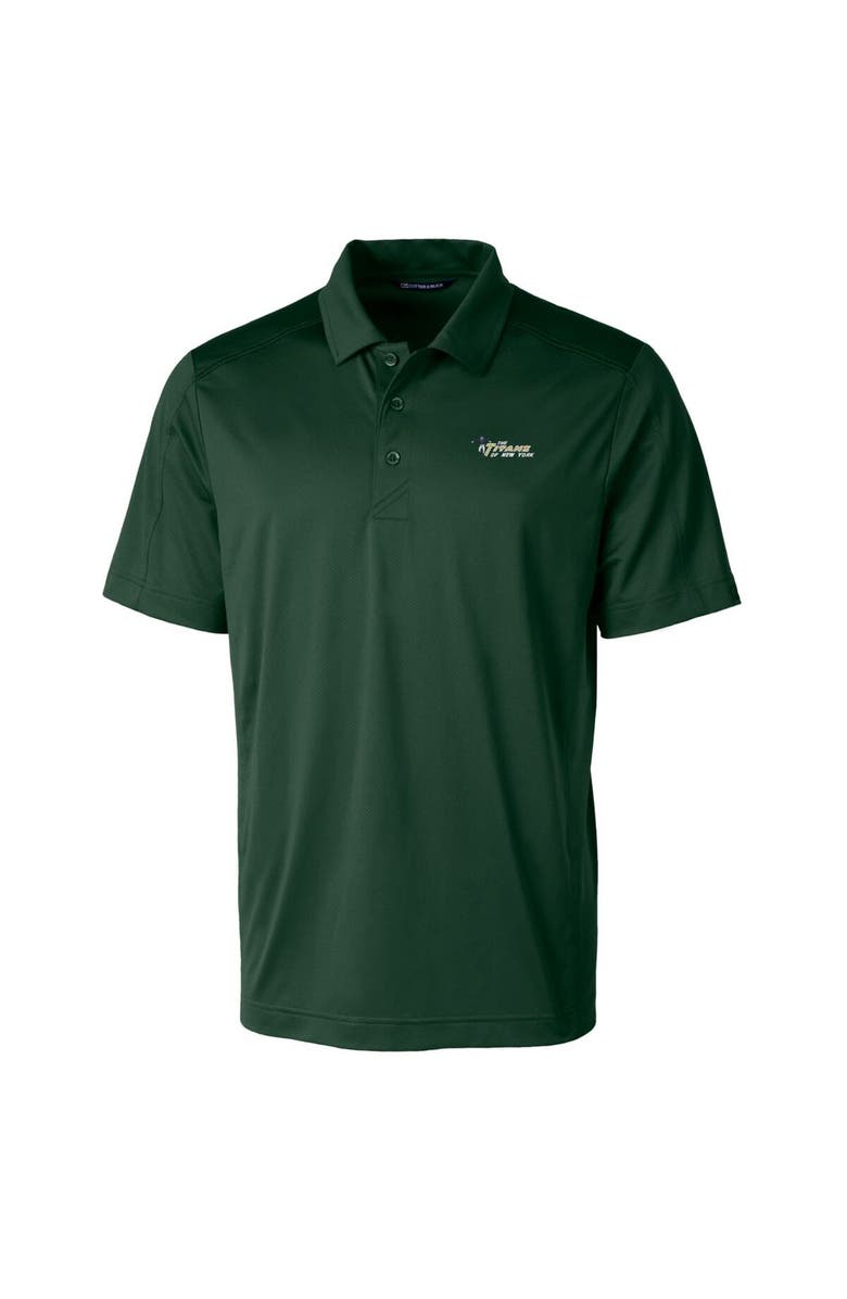 Cutter & Buck Men's Cutter & Buck Green New York Jets Throwback Logo Prospect Textured Stretch Polo, Alternate, color,