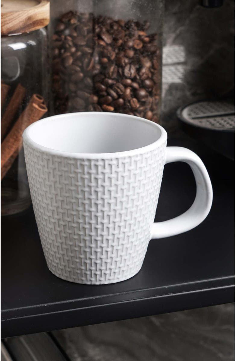 Stone Lain Olivia Stoneware 4-Piece Mug Set, Alternate, color, White