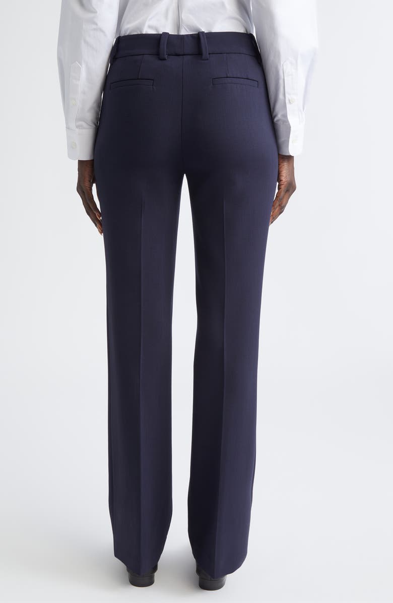 Lafayette 148 New York Reade Stretch Wool Straight Leg Pants, Alternate, color, Ink