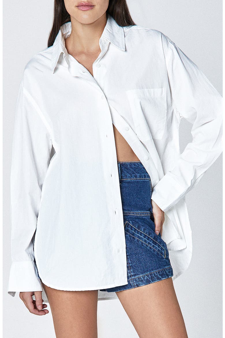 Kota Cotton Button-Up Shirt, Main, color, WHISPER
