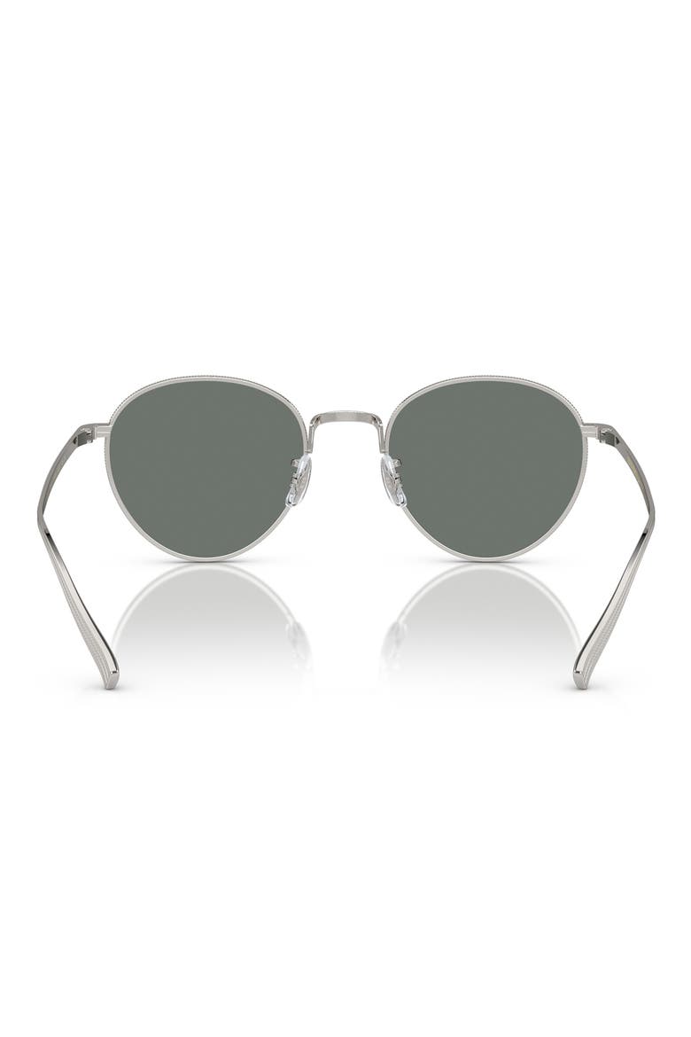 Rhydian 49mm Round Sunglasses, Alternate, color, SILVER