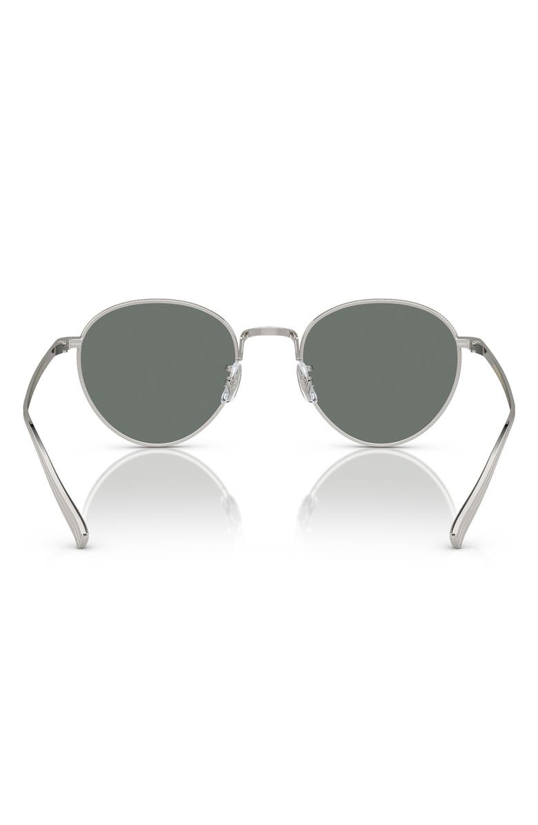 Oliver Peoples Rhydian 49mm Round Sunglasses, Alternate, color, Silver