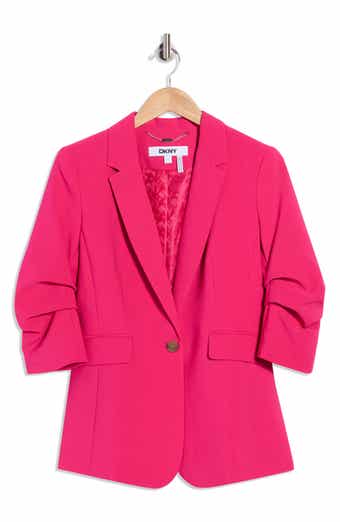DKNY Ruched Sleeve Blazer