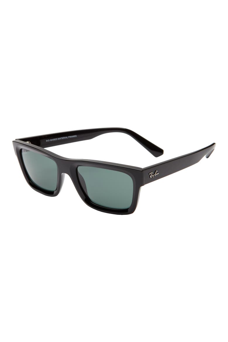 Warren 54mm Rectangular Sunglasses, Alternate, color, BLACK