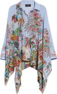 Etro Paisley Print Handkerchief Hem Silk Button-Up Shirt