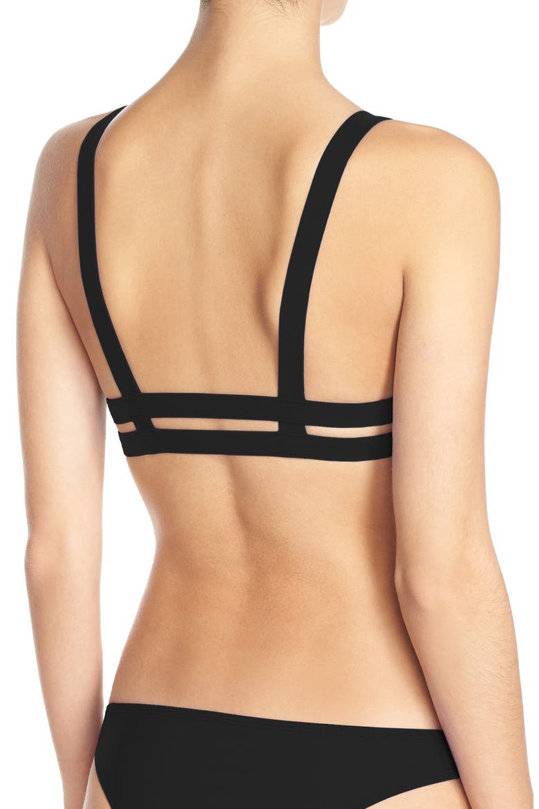 'Neutra' Bikini Top, Alternate, color, BLACK