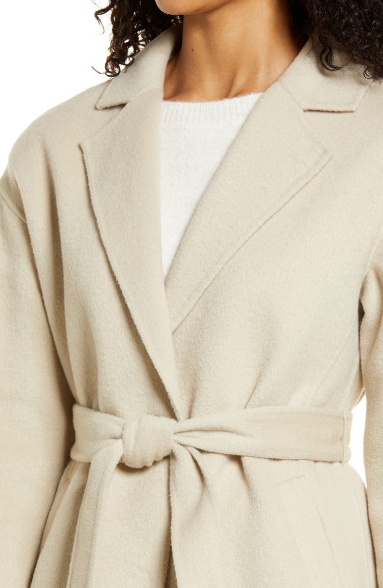 Sam Edelman Belted Wool Blend Coat, Alternate, color,