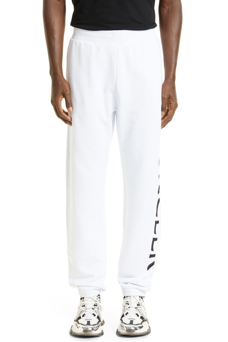 Men's Embroidered Strike Out Cotton Sweatpants, Main, color, WHITE